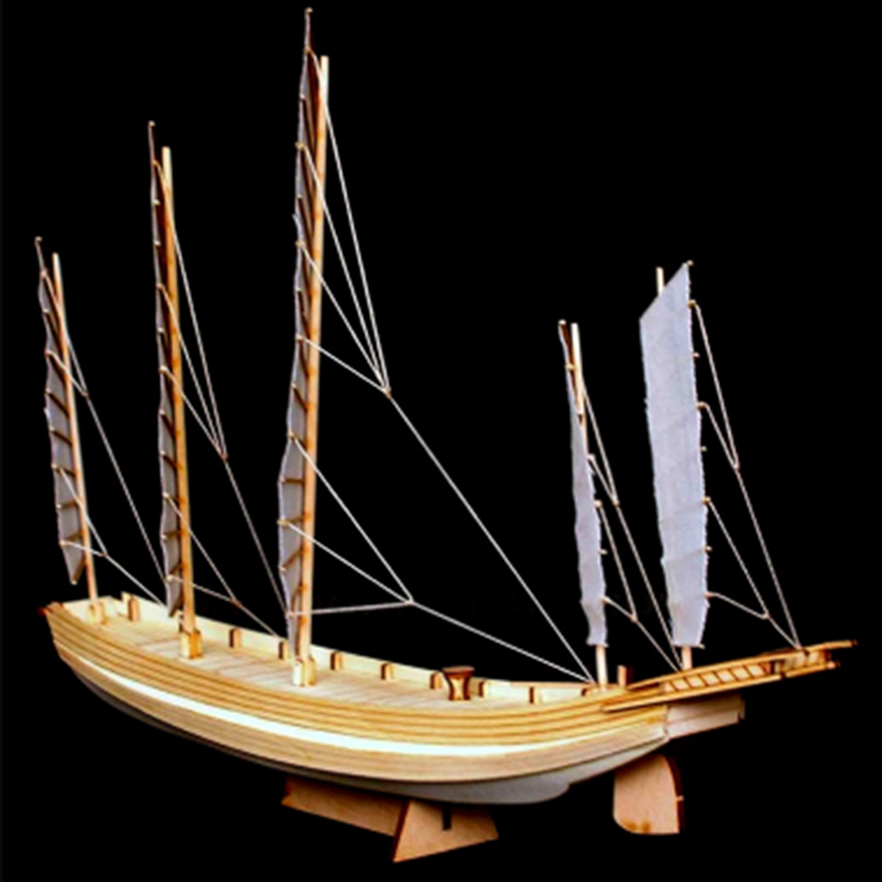 Model Kit Yacht - 手作りのアンティーク木製モデルキット,中国の砂のボート,DIY,組み立て,1個