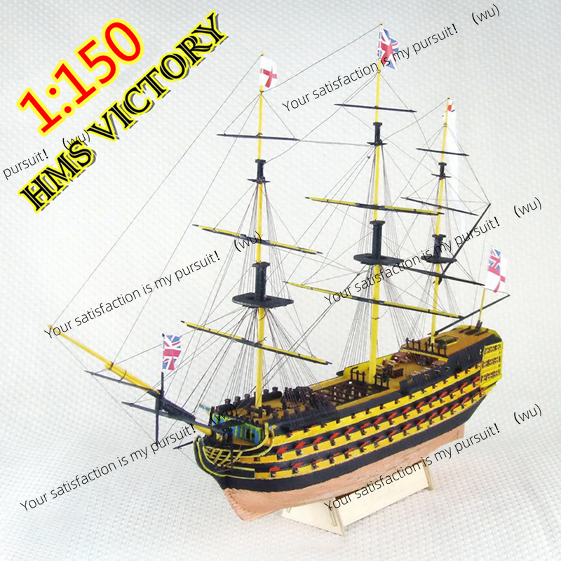 Model Kit Hms Victory - 1 セット 1:150 帆船モデルキット船手作り組み立て装飾ギフト子供のための少年 DIY 手作り組み立て船木製ホット
