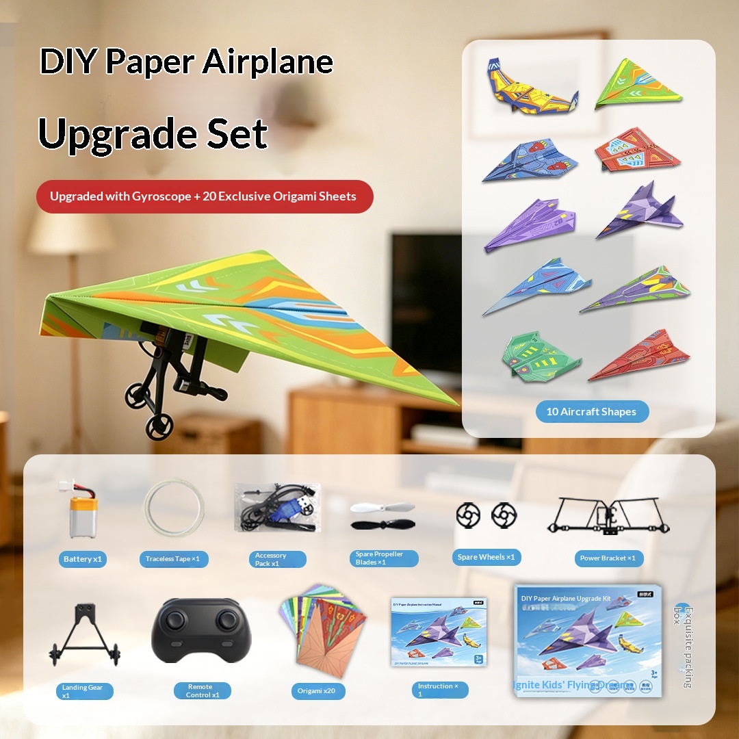 Model Kit Expert - DIY 紙飛行機パワーキット折りたたみ式軽量プロペラ駆動さまざまな飛行機モデル組み立て改造部品趣味の人のための