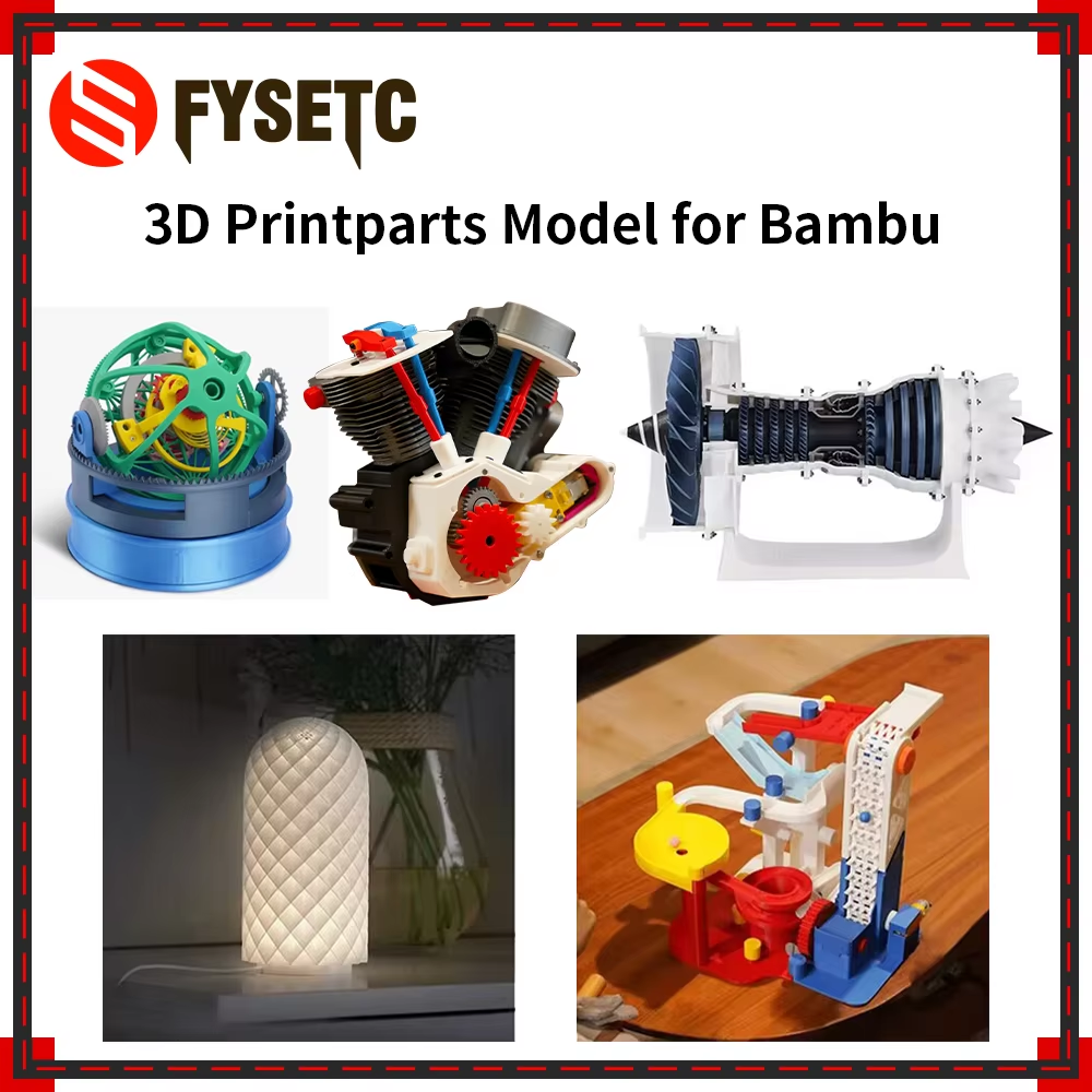 Model Kit Jet Engine - ジェットエンジンモデルコンポーネントキット006（Bambu Lab LEDライト/マーブルトラック3Dプリントパーツモデルキット3Dプリンターアクセサリー用）