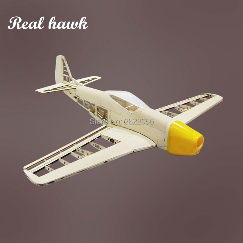 Model Kit New - RC飛行機 レーザーDIYカット バルサ材キット 翼幅1000mm 新品 P51フレーム
