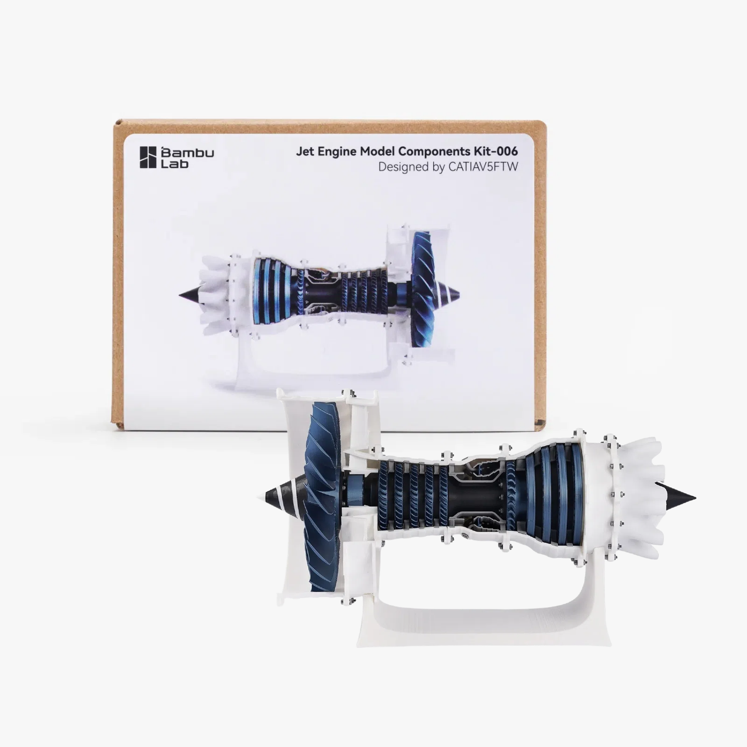 Model Kit Jet Engine - バンブーラボジェットエンジンモデル用ハードウェアコンポーネントキット、バンブーメーカーワールドの3Dプリント、006
