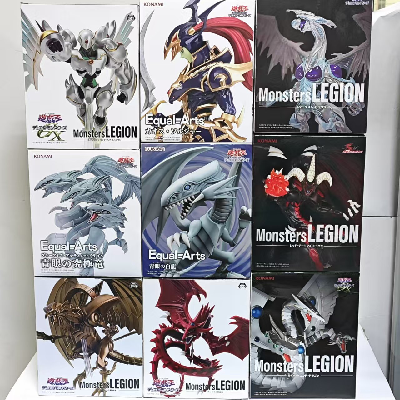 Model Kit Yugioh Bandai - オリジナルコナミ遊戯王！ 赤目黒龍青目白龍等級同士アニメアクションフィギュアモデルフィギュア玩具