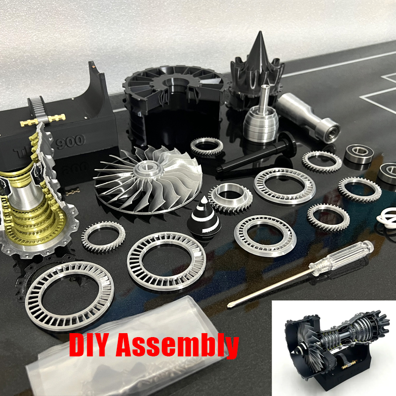 Model Kit Jet Engine - TR900航空機ターボファンエンジンモデルキットDIYジェットエンジン組み立てキットおもちゃ