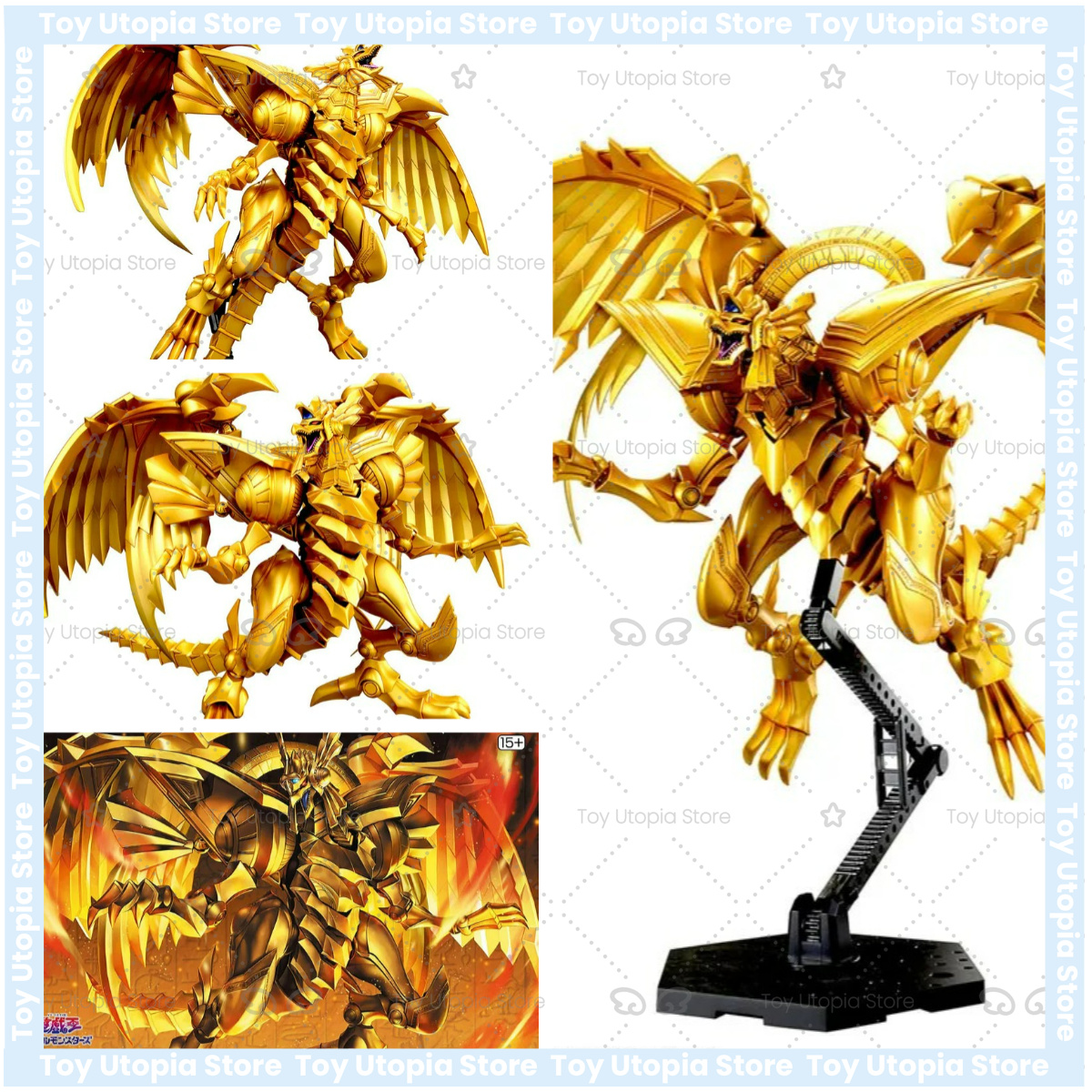 Model Kit Yugioh Ra - 本物のオリジナルフィギュア バンダイ 遊戯王! FRS拡大モデルキット「翼のあるラのドラゴン」コレクションモデル玩具