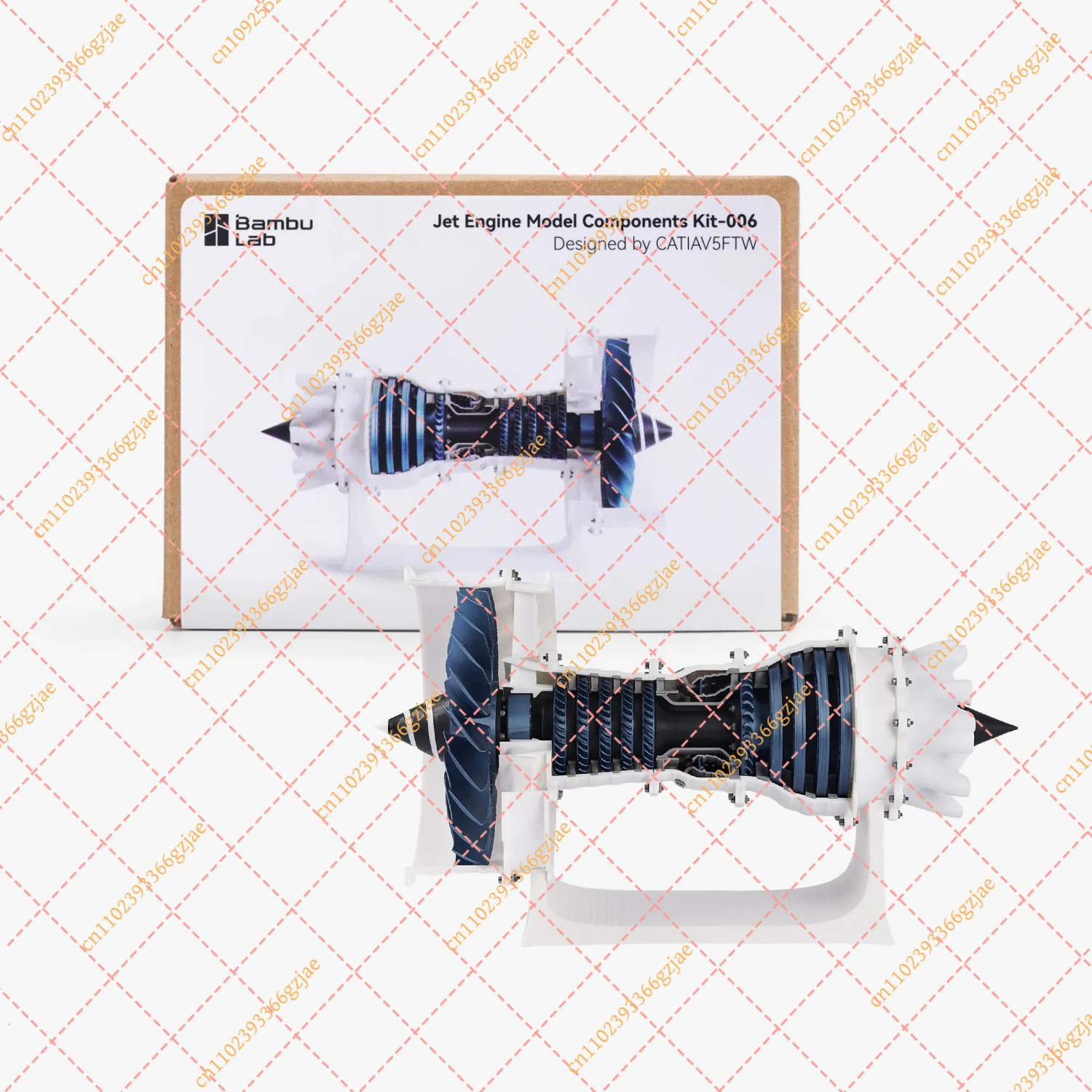 Model Kit Jet Engine - Bambu Labジェットエンジンモデルコンポーネントキット006 3Dプリント用、Bambu Maker World製のジェットエンジンモデル用ハードウェアコンポーネント