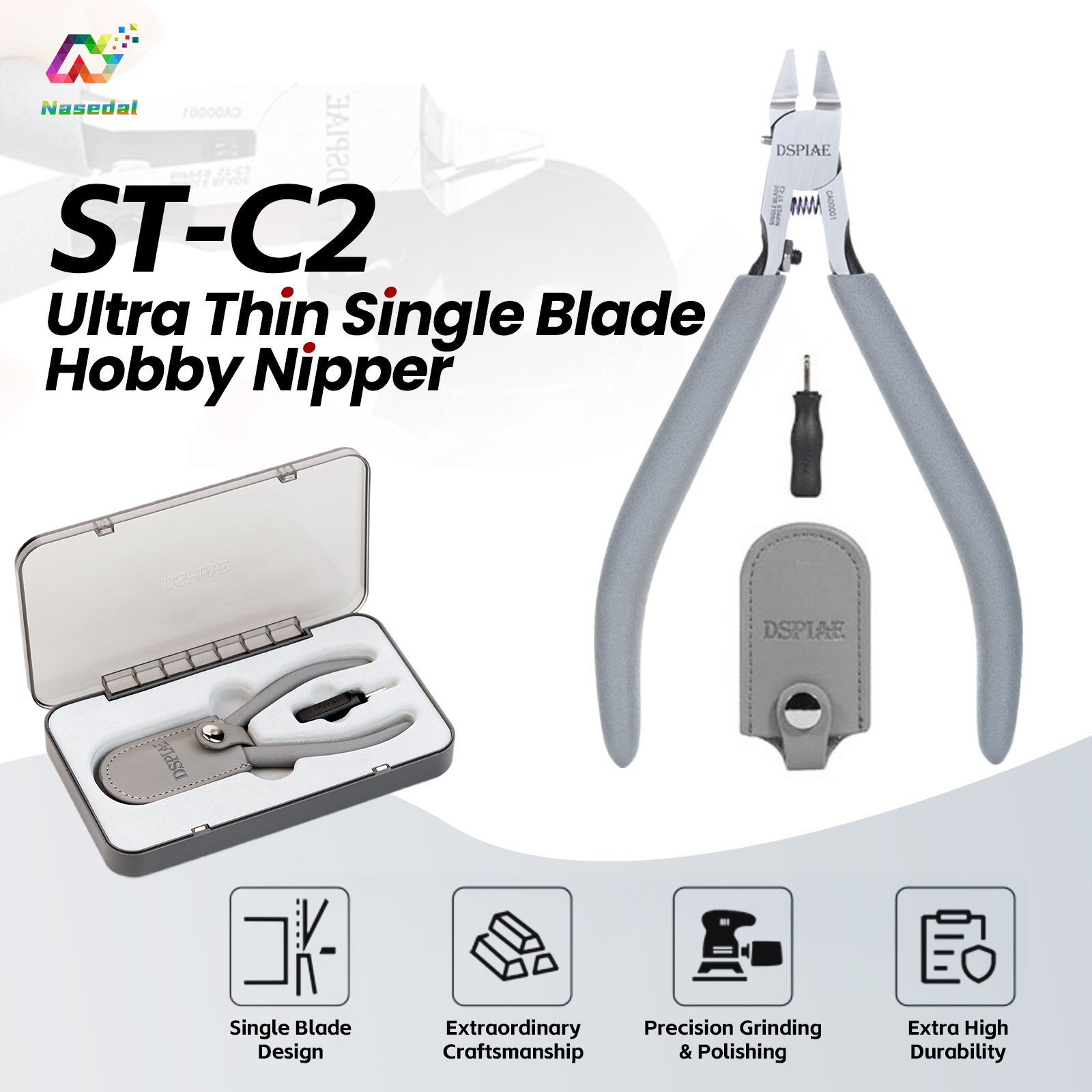 Model Kit Nipper - 新しい DSPIAE ST-C2 超薄型シングルブレードニッパーガンダムモデル組み立て用精密切断ペンチ DIY モデル構築