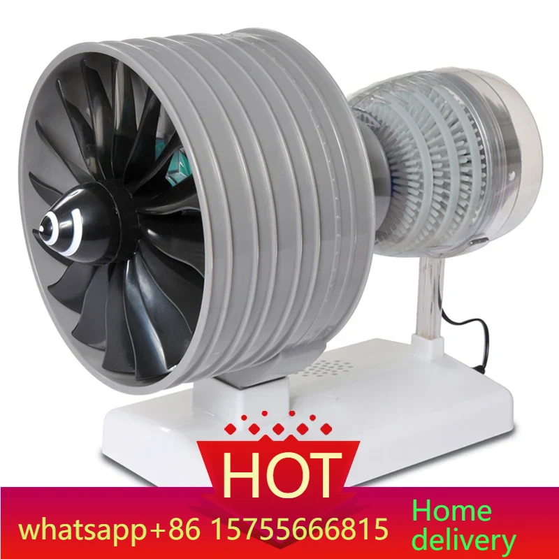 Model Kit Jet Engine - ジェット航空機エンジンモデルシミュレーション エアロジェットターボファンエンジン 可動式おもちゃ DIY組み立てキット