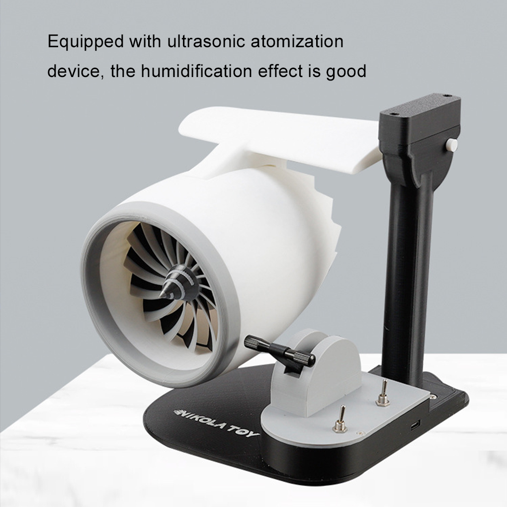 Model Kit Jet Engine - デスクトップターボファンエンジンジェットファン、ジェットエンジンモデルキット、家庭用ファン、航空愛好家、ターボファンエンジン形状装飾