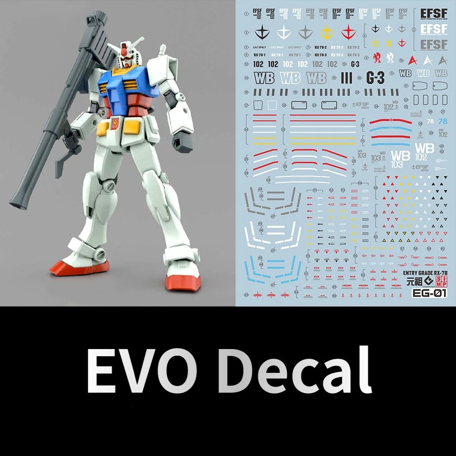 Model Kit Water Decal - EVO EG-01 蛍光ウォータースライドデカール EG エントリーグレード 1/144