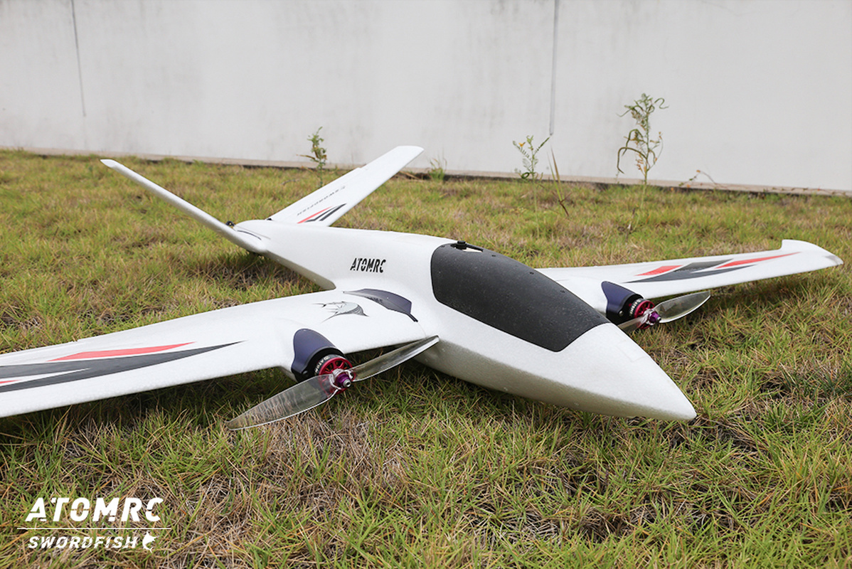 Atomrc-メカジキのダブルエンジン,Vテール固定翼グライ - Model Kit Expert のレビューと価格