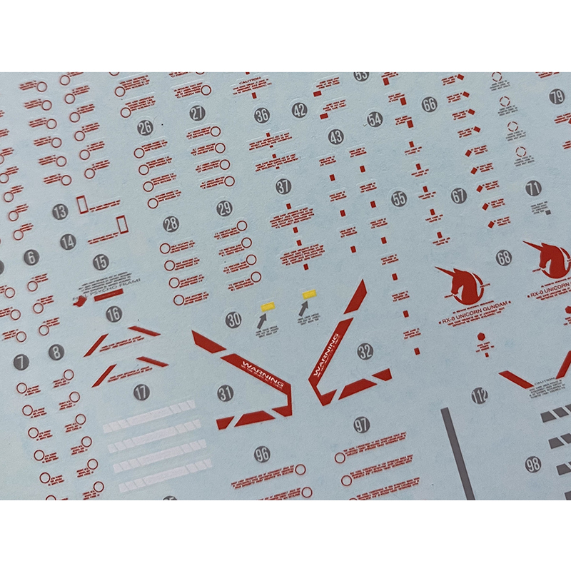 スライドステッカー1/100 mg,フルアーマーユニコーン, - Model Kit Decals のレビューと価格