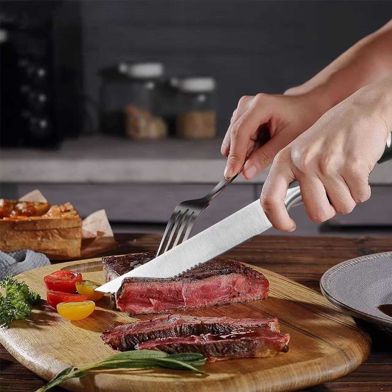 2026年新型キッチンナイフセット、ステンレス鋼刃ステーキナ - Model Kitchen Set Aluminium のレビューと価格
