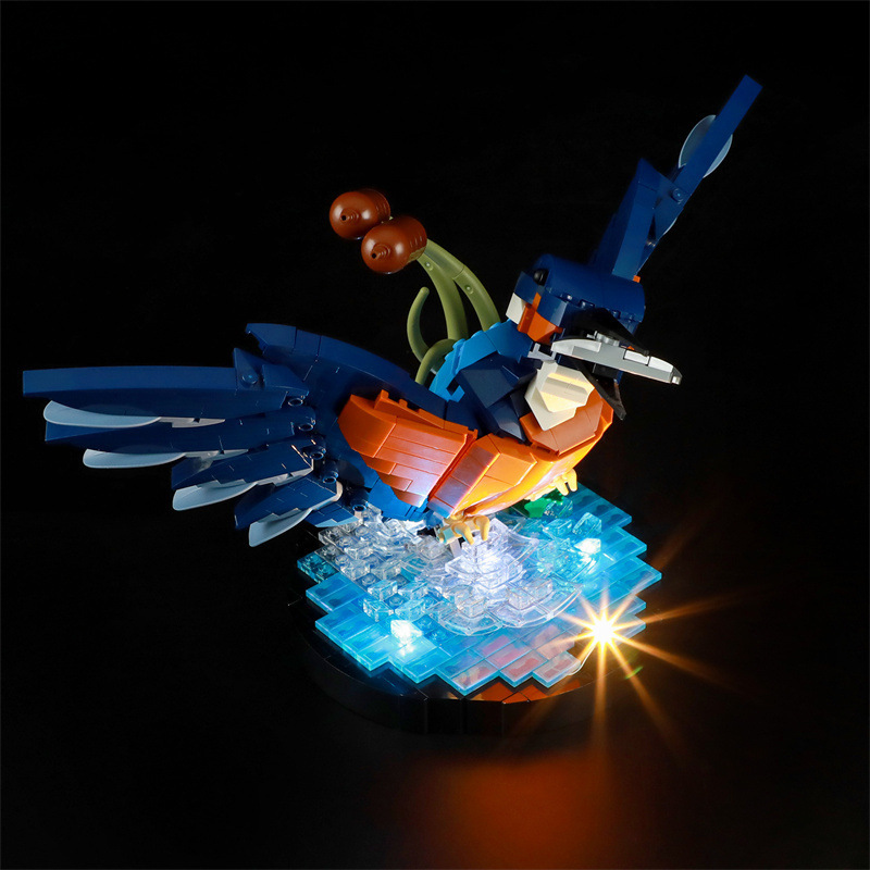 キングフィッシャーバードアニマルビルディングブロック,LED - Model Kit Expert のレビューと価格