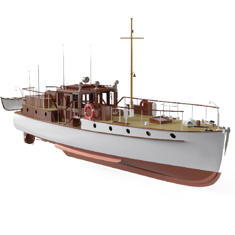 リモコン付き木製ボート,880mm,1/18木製ボートキット - Model Kit Yacht のレビューと価格