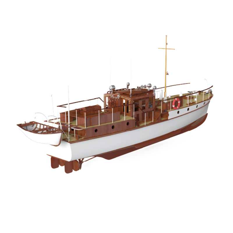リモコン付き木製ボート,880mm,1/18木製ボートキット - Model Kit Yacht のレビューと価格