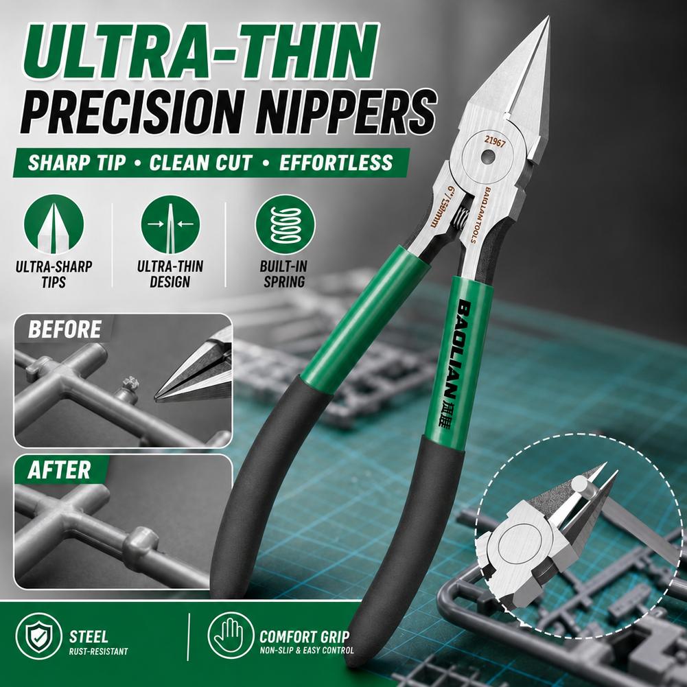 超鋭利フラッシュカッタープライヤー – 高硬度薄型斜めカッタ - Model Kit Nipper のレビューと価格