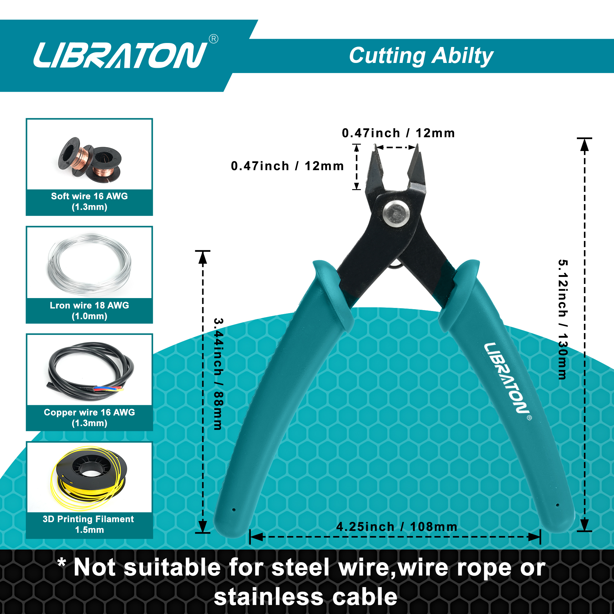 LIBRATON 5.12インチ マイクロワイヤーカッター、 - Model Kit Nipper のレビューと価格